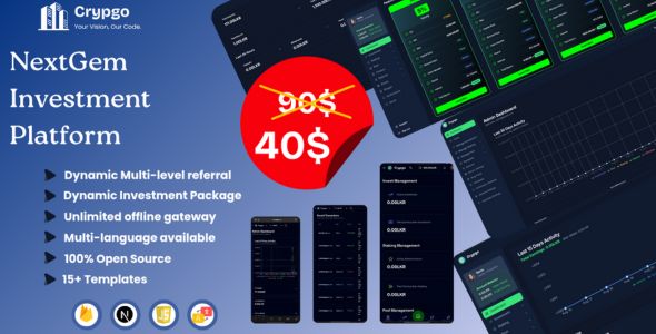Crypgo &ndash; Professional Crypto Investment Script with MLM, Wallet & Powerful Admin Panel