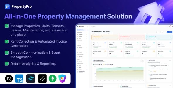 PropertyPro Tenant Management Dashboard