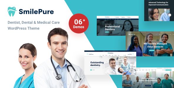SmilePure Dental & Medical Care WordPress Theme Preview