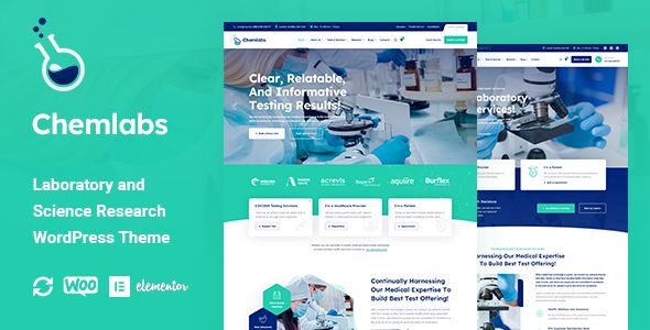 Chemlabs - Laboratory & Science Research WordPress Theme Download Free