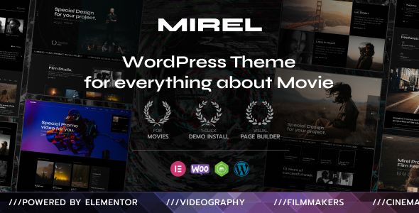 Mirel Movie Studios and Filmmakers WordPress Theme Preview