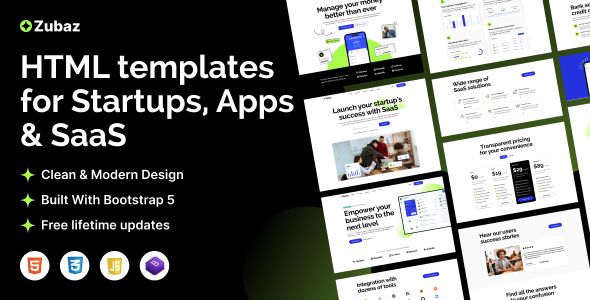 Zubaz - Startup & SaaS Html Tempalte Download Free