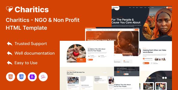 Charitics – NGO & Non Profit HTML Template