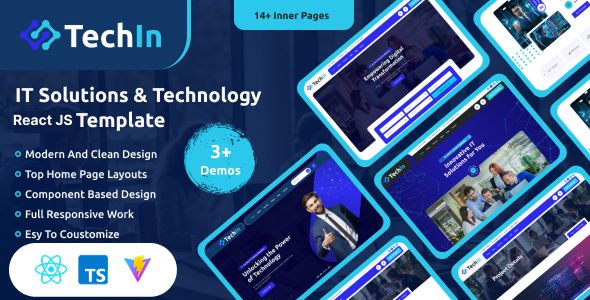 Techin IT Services and Technology React JS Template