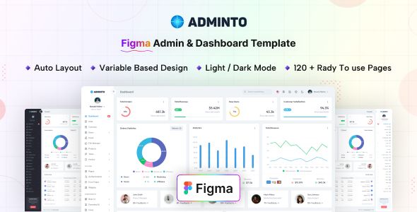 Adminto - Figma Admin & Dashboard Template Unlimited Sites
