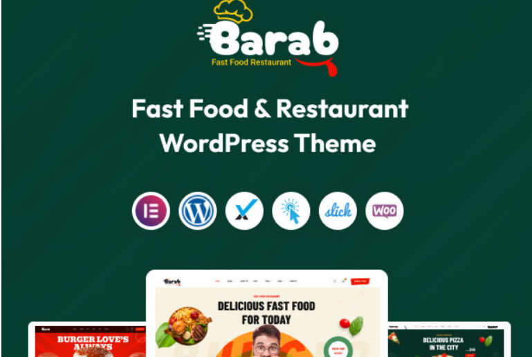 Barab - Fast Food & Restaurant WordPress Theme