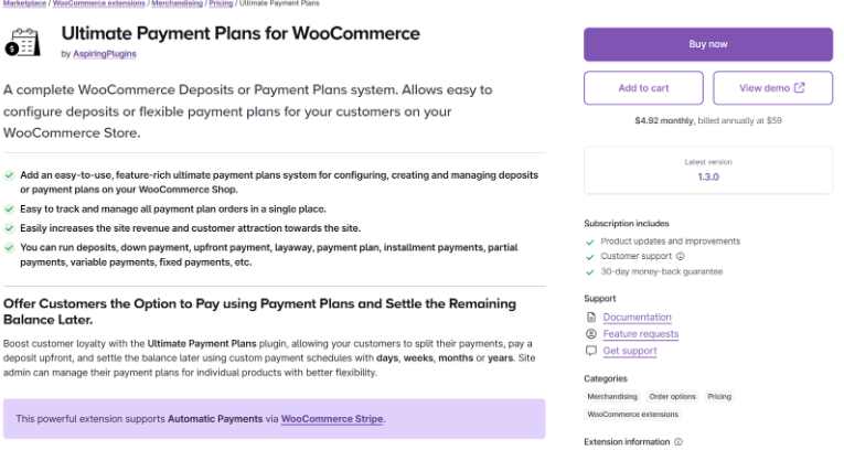WooCommerce Deposits and Payment Plans - Lite